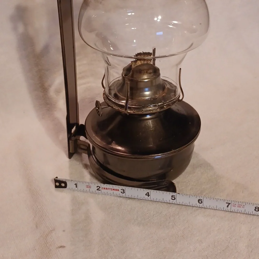 Vintage Clear Glass and Bronze Lantern